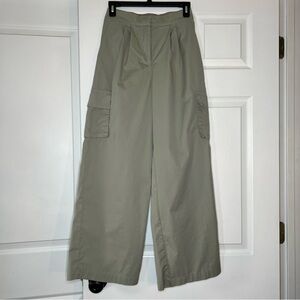 House of Harlow 1960 Wide Leg Lightweight Cargo Pants Light Sage green XS